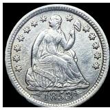 1853 Arrows Seated Liberty Half Dime CLOSELY UNCIR