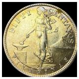 1921-S Philippines 50 Centavos Silver UNCIRCULATED