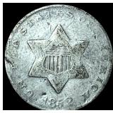 1852 Silver Three-Cent Piece NICELY CIRCULATED