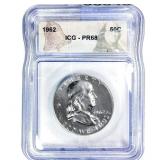 1962 Franklin Half Dollar ICG PR68