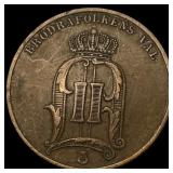 1886 Sweden Copper 5 Ore