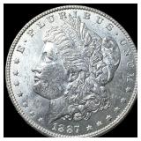 1887 Silver Morgan Dollar GEM BU
