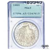 1880 Morgan Silver Dollar PCGS MS63