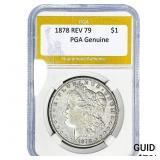 1878 REV 79 Morgan Silver Dollar PGA Genuine