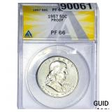 1957 Franklin Half Dollar ANACS PF66 PROOF