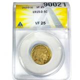 1915-D Buffalo Nickel ANACS VF25