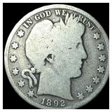 1892 Silver Half Dollar (Barber) NICELY CIRCULATED