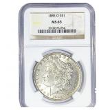 1885-O Morgan Silver Dollar NGC MS63