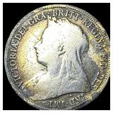 1898 Silver One Shilling Great Britain NICELY  CI
