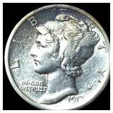 1917-D Silver Mercury Dime CLOSELY  UNCIRCULATED