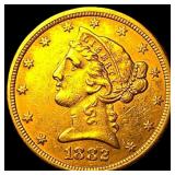 1882 $5 Liberty Head Half Eagle Gold CLOSELY UNCIR