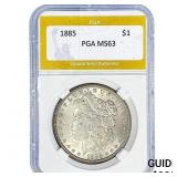 1885 Morgan Silver Dollar PGA MS63