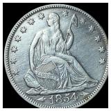 1854 Arrows Seated Liberty Half Dollar CLOSELY UNC