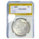 1889 Morgan Silver Dollar PGA MS65