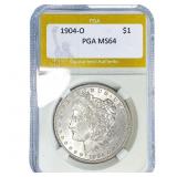 1904-O Morgan Silver Dollar PGA MS64