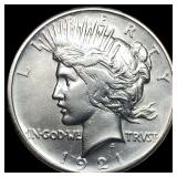 1921 Silver Peace Dollar CLOSELY UNCIRCULATED