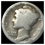 1916 Silver Mercury Dime NICELY CIRCULATED