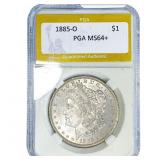 1885-O Morgan Silver Dollar PGA MS64+