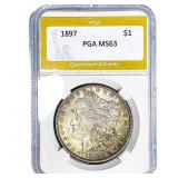 1897 Morgan Silver Dollar PGA MS63