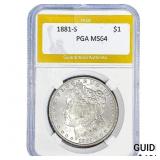 1881-S Morgan Silver Dollar PGA MS64