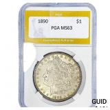 1890 Morgan Silver Dollar PGA MS63