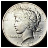 1921 Silver Peace Dollar NEARLY UNCIRCULATED