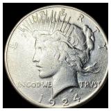 1924-S Silver Peace Dollar LIGHTLY CIRCULATED