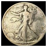 1927-S Silver Walking Liberty Half Dollar LIGHTLY