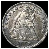 1857 Seated Liberty Half Dime NEARLY UNCIRCULATED