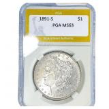 1891-S Morgan Silver Dollar PGA MS63