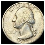 1932-D Silver Washington Quarter NEARLY UNCIRCULAT
