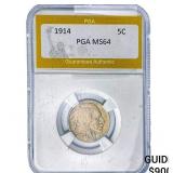 1914 Buffalo Nickel PGA MS64