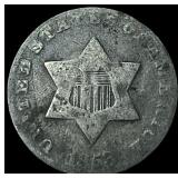 1853 Silver Three-Cent Piece NICELY CIRCULATED