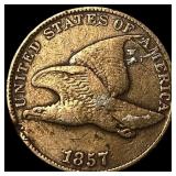 1857 Copper-Nickel Flying Eagle Cent LIGHTLY CIRCU