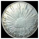 1852-Pi FM Mexico Silver 2 Reales NEARLY UNCIRCULA