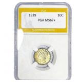 1939 Mercury Silver Dime PGA MS67+
