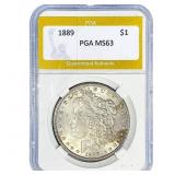1889 Morgan Silver Dollar PGA MS63