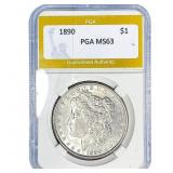 1890 Morgan Silver Dollar PGA MS63
