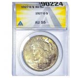1927-D Silver Peace Dollar ANACS AU55
