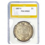 1887-S Morgan Silver Dollar PGA MS62