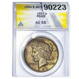 1921 Silver Peace Dollar ANACS AU55