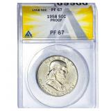 1958 Franklin Half Dollar ANACS PF67 PROOF