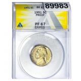 1951 Jefferson Nickel ANACS PF67 CAMEO