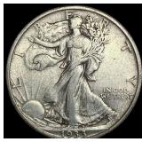 1933-S Silver Half Dollar NEARLY UNCIRCULATED