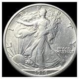 1916-D Silver Walking Liberty Half Dollar  NEARLY