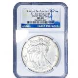 2012-S Silver Eagle NGC MS69 Early Releases
