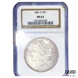1881-O Morgan Silver Dollar NGC MS63