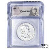 1961 Franklin Half Dollar ICG PR68