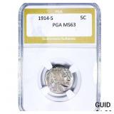 1914-S Buffalo Nickel PGA MS63