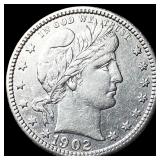 1902 Barber Silver Quarter CLOSELY  UNCIRCULATED